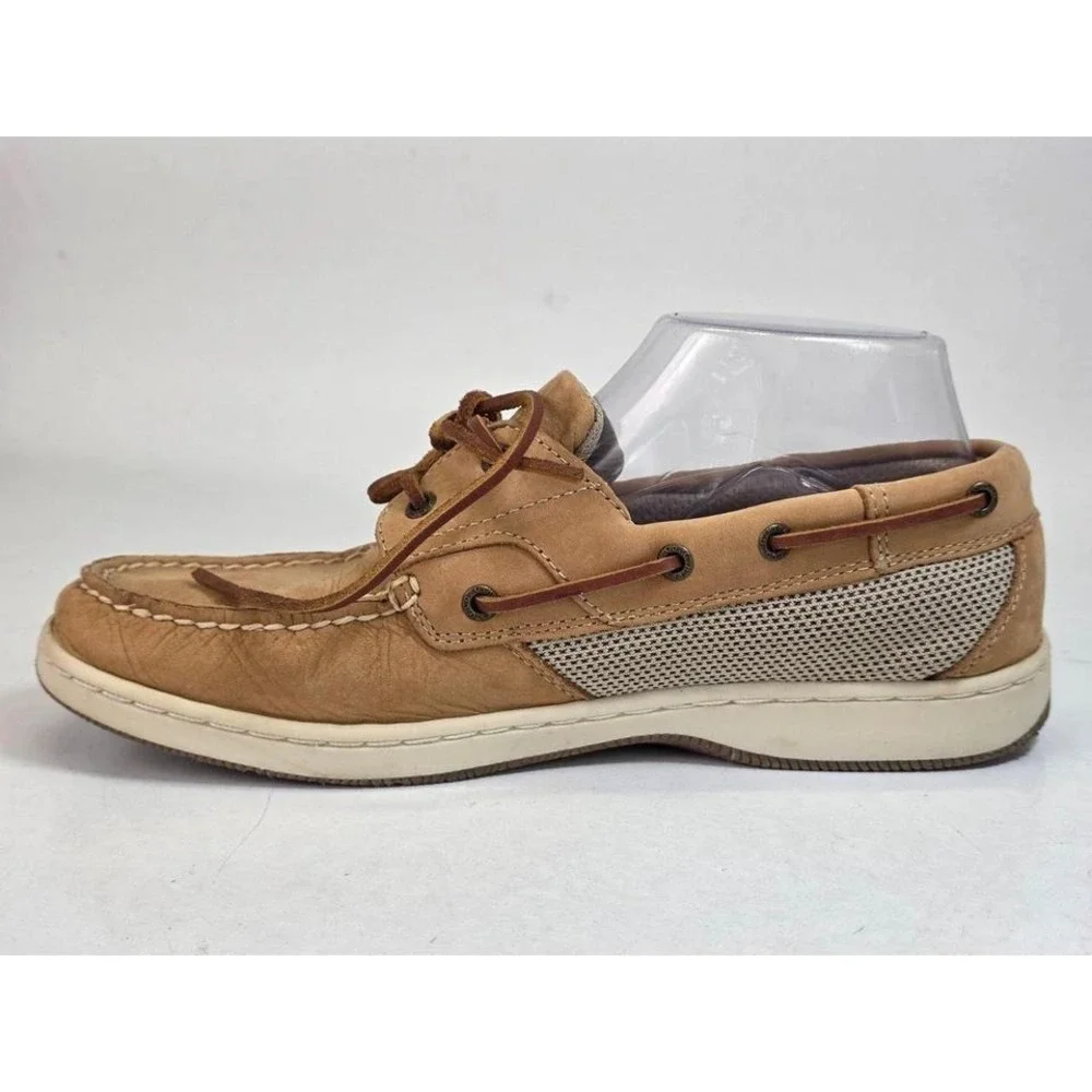 GH Bass Sailer Women's Boat Shoes Size 8.5 M Brown Tan Suede Slip On Loafers